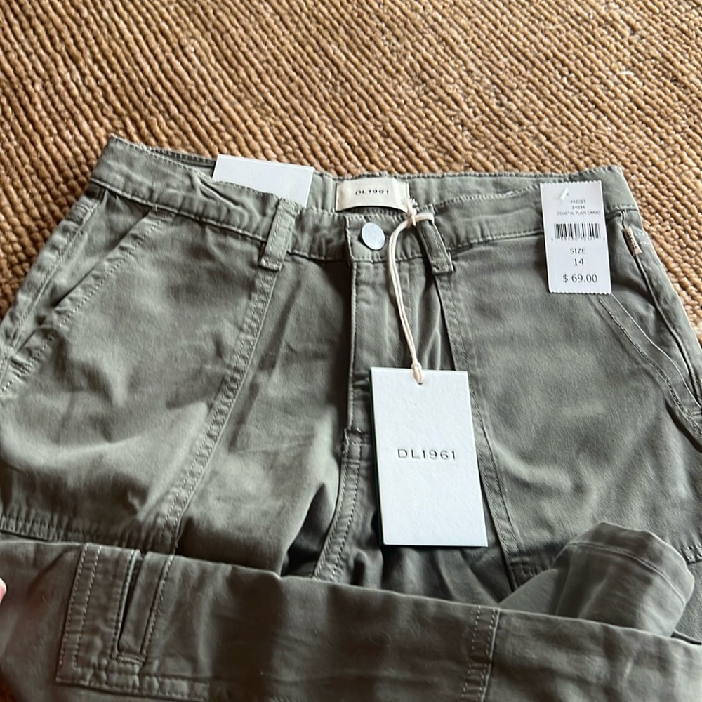DL1961 Green Cargo Cotton pants girls/ kid 14